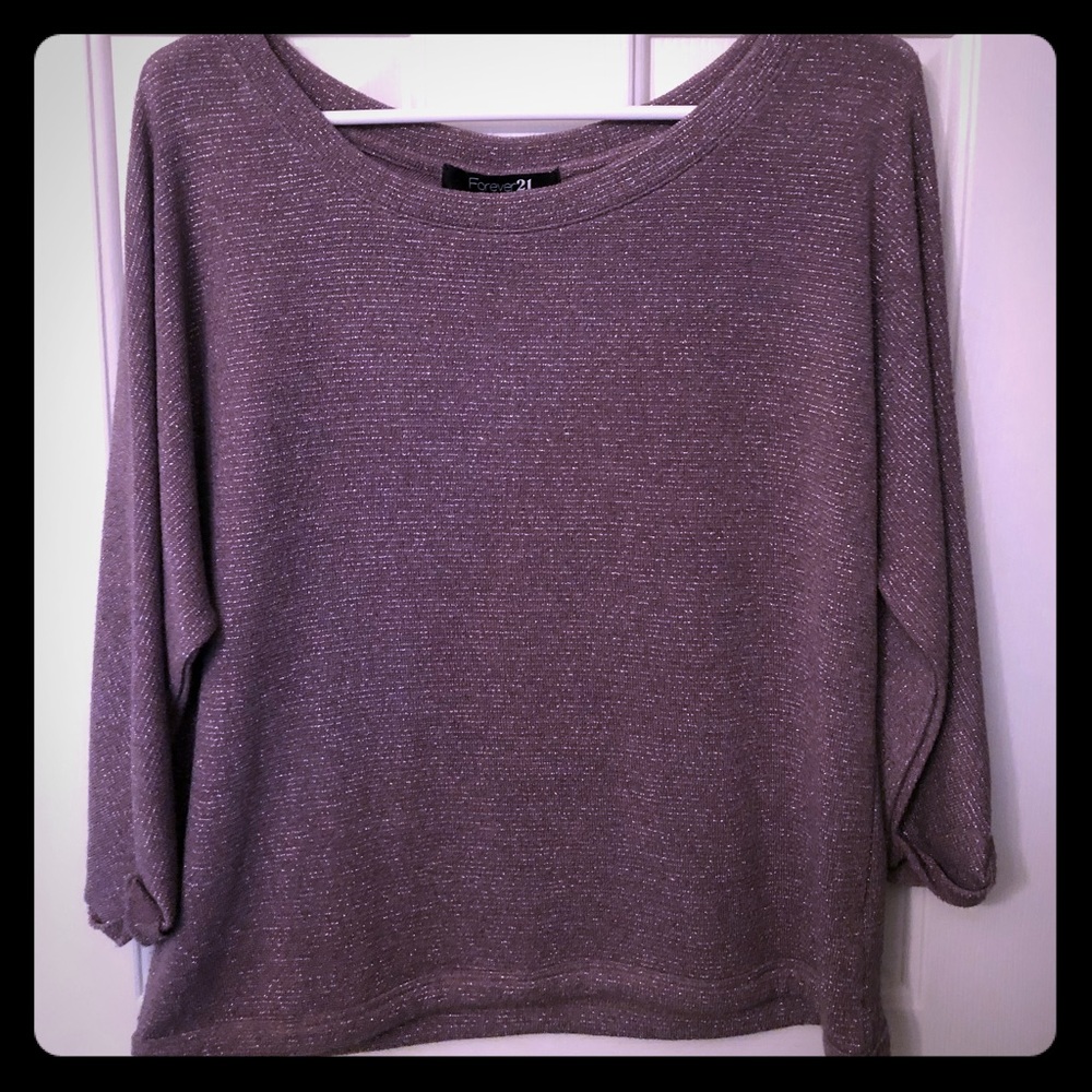 Large brown  glitzy sweater